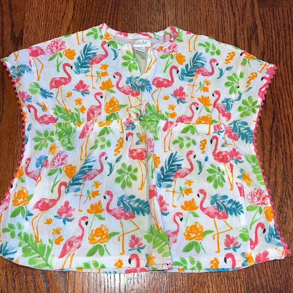 Mudpie flamingo cover up - size 2T - 3T